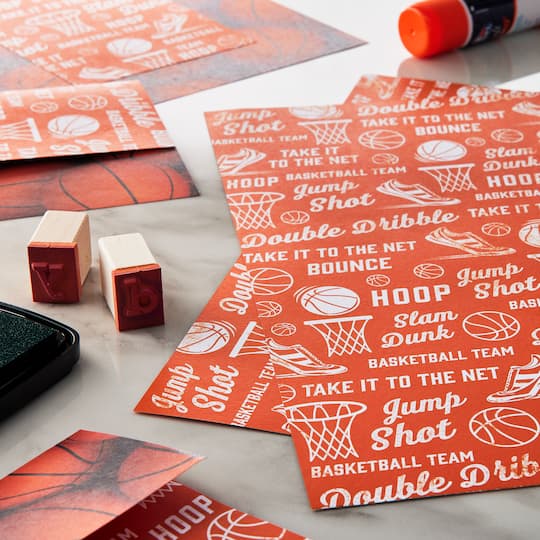 Basketball Double-Sided Cardstock Paper by Recollections™, 12" x 12"